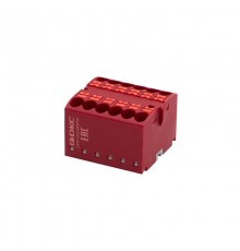 Блок распределительный, зажим push-in, 12 точек подключения 2,5 кв.мм, красный  DTP1-012-04SPUR  DKC