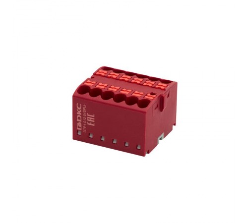 Блок распределительный, зажим push-in, 12 точек подключения 2,5 кв.мм, красный  DTP1-012-04SPUR  DKC
