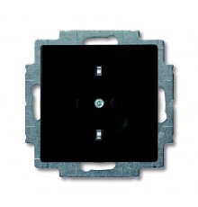 ABB Basic 55 Шато (чёрный) Розетка с/з  2011-0-6142   2CKA002011A6142  ABB