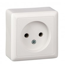 Хит Белый О/У Розетка без заземления без шторок 10А, 250В  RA10-131-B  SE