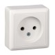 Хит Белый О/У Розетка без заземления без шторок 10А, 250В  RA10-131-B  SE