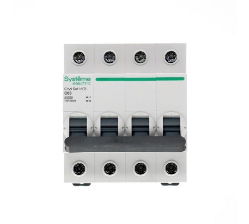 Выключатель автоматический четырёхполюсный 63А С 4.5kA City9  C9F34463  SE