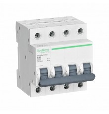 Выключатель автоматический четырёхполюсный 63А С 4.5kA City9  C9F34463  SE