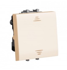 Выключатель двухполюсный одноклавишный модульный, "Avanti", "Ванильная дымка", 2 модуля  4405222  DKC