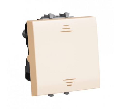 Выключатель двухполюсный одноклавишный модульный, "Avanti", "Ванильная дымка", 2 модуля  4405222  DKC