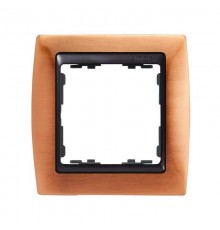 Simon 82 Рамка декоративная, 1 пост, S82, античная медь-графит  82814-36  Simon