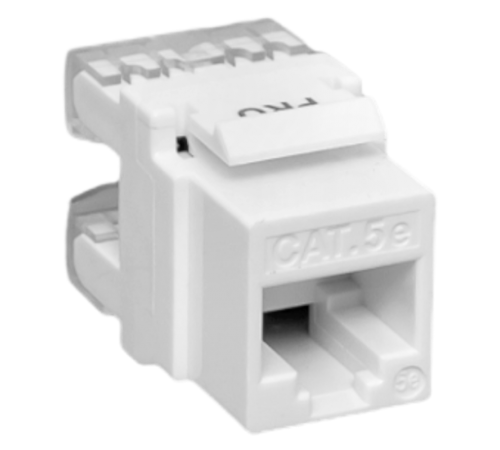 Модуль Keystone TERACOM PRO Cat.5E RJ-45 неэкранированный 110 IDC 180 градусов белый  TRP-KSTN-180D-5EUTP-WH  EKF