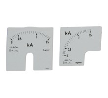 Измерительная шкала (1 круглая + 1 квадратная) для аналоговых амперметров - 0-1500 A  014624  Legrand