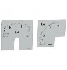 Измерительная шкала (1 круглая + 1 квадратная) для аналоговых амперметров - 0-1500 A  014624  Legrand