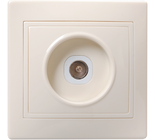 КВАРТА Кремовый Розетка 1-местная телевизионная РТВ10-ККм  EAK10-K33-DM  GENERICA