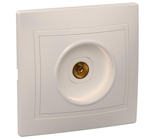 КВАРТА Кремовый Розетка 1-местная телевизионная РТВ10-ККм  EAK10-K33-DM  GENERICA