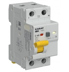 KARAT УЗДП с АВДТ 1P+N C 40А 300мА тип AC  KA-DP12-1-040-C-300-AC  IEK