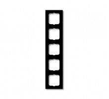 Рамка 5-постовая, серия, серия solo/future, цвет чёрный бархат  1754-0-4423   2CKA001754A4423  ABB