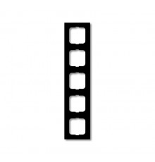 Рамка 5-постовая, серия, серия solo/future, цвет чёрный бархат  1754-0-4423   2CKA001754A4423  ABB