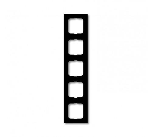 Рамка 5-постовая, серия, серия solo/future, цвет чёрный бархат  1754-0-4423   2CKA001754A4423  ABB