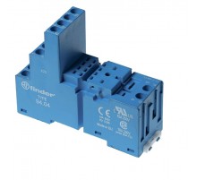 Розетка с винтовыми клеммами для реле 55.32, таймера 85.02; применяются модули 86.00,99.02; в комплекте металл.клипса 094.71; синий  9402SMA  Finder