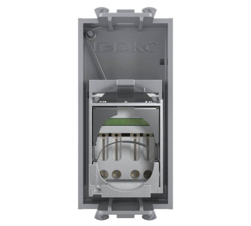 Компьютерная розетка RJ-45 модульная, кат.5е экранированная,"Avanti","Закаленная сталь", 1 модуль  4404361  DKC