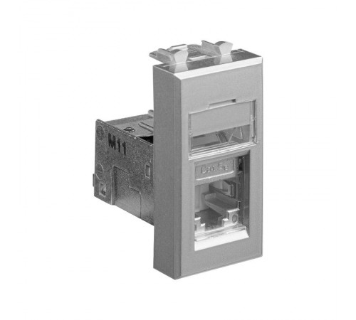 Компьютерная розетка RJ-45 модульная, кат.5е экранированная,"Avanti","Закаленная сталь", 1 модуль  4404361  DKC