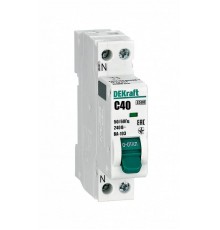Автоматический выключатель одноролюсный ВА-103(1+N) 40А C  4,5кА  12406DEK  DEKraft