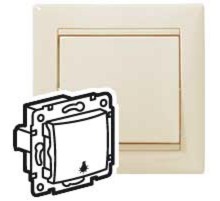 Valena Сл. кость Выключатель кнопочный 1-клавишный с пиктограммой "лампочка"  774312  Legrand