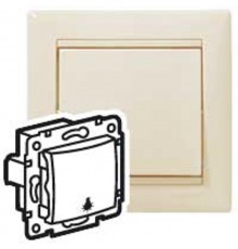 Valena Сл. кость Выключатель кнопочный 1-клавишный с пиктограммой "лампочка"  774312  Legrand