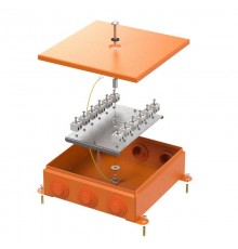 Коробка металлическая огнестойкая 70-0390-FR2.5-24 E15-E120 RAL2004 200x200x65 (4 шт/кор)  70-0390-2004-FR2.5-24  Промрукав