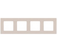 Рамка для розеток и выключателей  Серия 12 12-5204-15 на 4 поста, Классик, перламутр  Б0067768  ЭРА