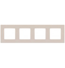 Рамка для розеток и выключателей  Серия 12 12-5204-15 на 4 поста, Классик, перламутр  Б0067768  ЭРА