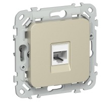 FLITE Розетка телефонная RJ11 кат.3 РТ3-1-ФлШ шампань  FI-T10-K37  IEK