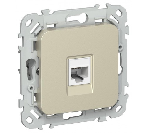 FLITE Розетка телефонная RJ11 кат.3 РТ3-1-ФлШ шампань  FI-T10-K37  IEK