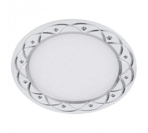 Светильник точечный встраиваемый светодиодный KL LED 12 6Вт 4000К серебряный круг  Б0020578  ЭРА