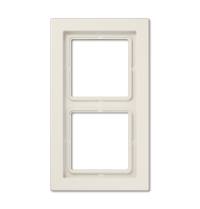 Рамка для вертикальной и горизонтальной установки, 2 поста; дюропласт; слоновая кость; LSDesign  LSD982W  Jung