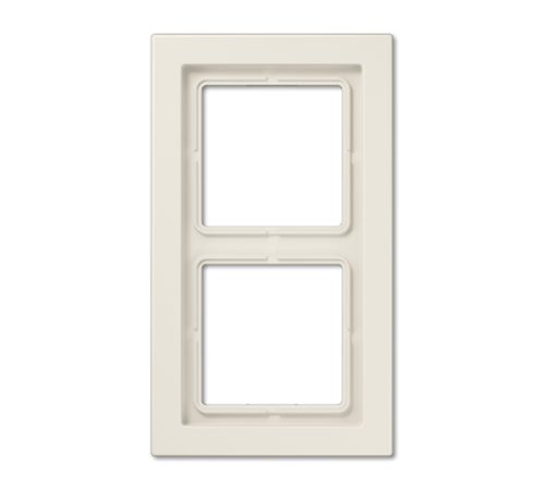 Рамка для вертикальной и горизонтальной установки, 2 поста; дюропласт; слоновая кость; LSDesign  LSD982W  Jung