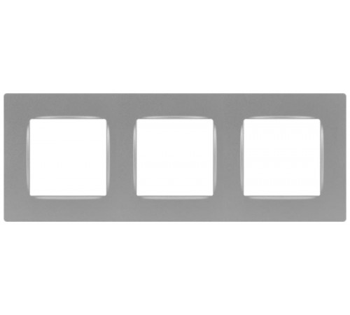 Рамка для розеток и выключателей  Серия 12 12-5203-03 на 3 поста, Классик, алюминий  Б0067788  ЭРА