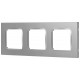 Рамка для розеток и выключателей  Серия 12 12-5203-03 на 3 поста, Классик, алюминий  Б0067788  ЭРА