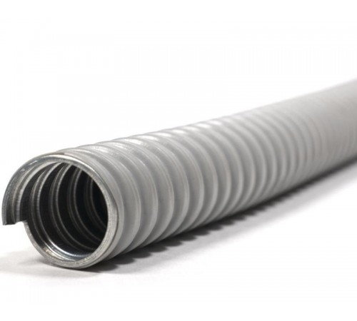 Металлорукав в ПВХ изоляции МРПИ НГ 10 (50 м/уп.) серый  zeta41910  ГОФРОМАТИК