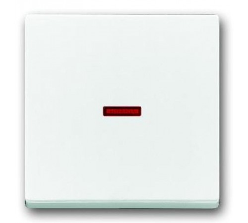 Клавиша для 1-клавишных выключателей/переключателей/кнопок, красная линза, Impressivo, белый  1789-84   2TKA000559G1  ABB