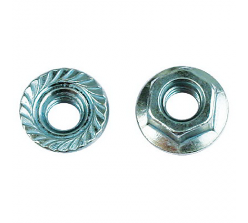 Гайка с насечкой (фланцем) , препятствующей откручиванию М12, нержавеющая сталь  CM101200INOX  DKC