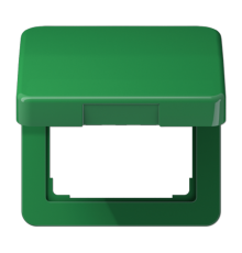 Крышка ударопрочная откидная ударопрочная для штекерных розеток; зеленая  CD590BFKLGN  Jung