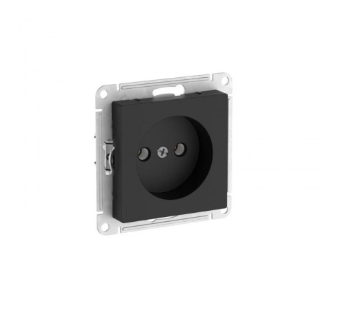 AtlasDesign Карбон Розетка без заземления без шторок, 16А, механизм, быстрозажимные клеммы  ATN001041S  SE