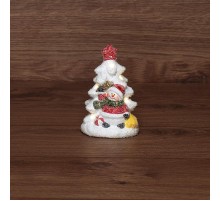 Керамическая фигурка "Елочка со снеговиком" 7.8х6.9х12.1 см  505-027  NEON-NIGHT