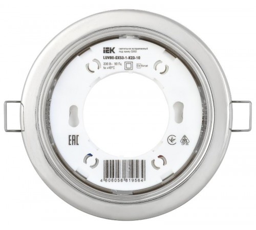Светильник встраиваемый под лампу GX53 хром (10шт/упак)  LUVB0-GX53-1-K23-10  IEK