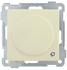 BOLERO кремовый Розетка с/з со шторками с крышкой 16А РС16-1-0-Б  ERB16-K33-16  IEK