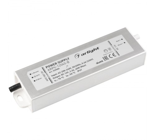 Блок питания ARPV-12040-B (12V, 3.3A, 40W)  020086  Arlight