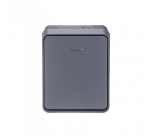 AtlasDesign Profi54 Антрацит О/У Выключатель 1-клавишный с подсветкой 10 АХ    ATN544013  SE