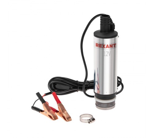 Насос перекачки топлива погружной 12В, 35л/мин, с фильтром, 51мм  80-0214  REXANT