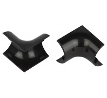 Внутренний угол  IC-KK-30-13-GR для полукруглого кабель-канала графит 30х13мм 2шт/комплект  Б0064926  ЭРА