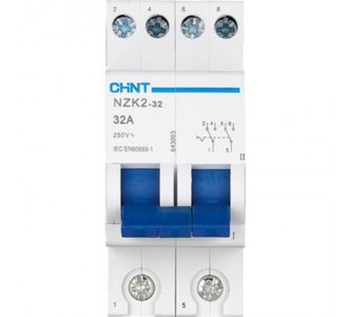 Переключатель модульный NZK2-32 2P 32А 2 положения (R)  643003  CHINT
