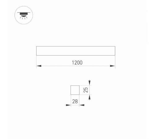 Светильник SNAP-STARLINE-LASER-S1200-26W Warm3000 (WH-BK, 80 deg, 48V) (Arlight, IP40 Металл, 3 года)  031573  Arlight