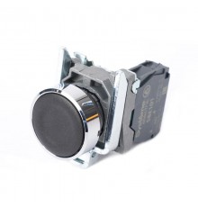 Кнопка SB4 в сборе модульная 22мм черная с возвратом металл 1НО  SB4BA21  SE